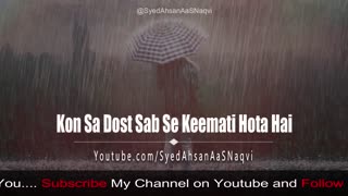 Friendship Kon Sa Dost Sab Se Keemati Hota Hai Urdu Hindi Life changing Quotes Syed Ahsan AaS