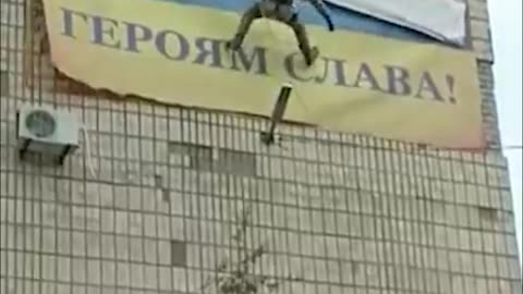 Glory To Ukraine Glory To Heroes Banner Removed Near Crimea