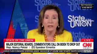 Nancy Pelosi : On CNN claiming it's Biden who "has the stamina" and President Trump has "dementia"