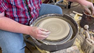 Making a Plate on the Pottery Wheel