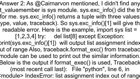 How to get the last exception object after an error is raised at a Python prompt