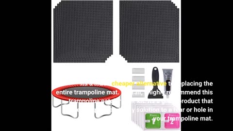 Watch Full Review: ifeolo Trampoline Patch Repair Kit 4"X 4" Square On Patches Repair Trampol...