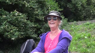 Meeting Linda on my Torpoint walk Cornwall.
