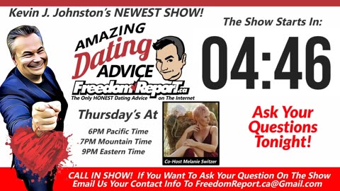 Kevin J. Johnston's NEW SHOW: Amazing Dating Advice with Co-Host Melanie Switzer EPISODE 1