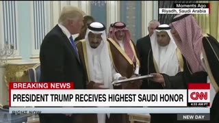 Trump receives SA highest honor. CNN confused.