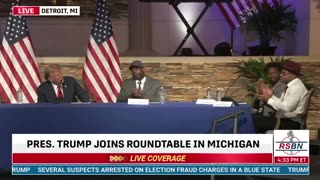 Trump takes question from Mario Williams about protecting children