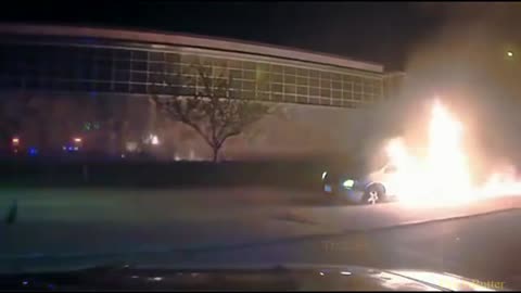 Wisconsin officers pull driver to safety, van erupts in flames during attempted traffic stop