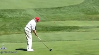 TRUMP golfing, going after Biden