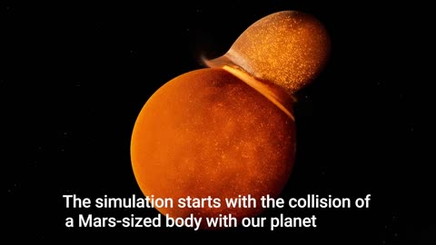 supercomputer simulation of how Earth's Moon is formed