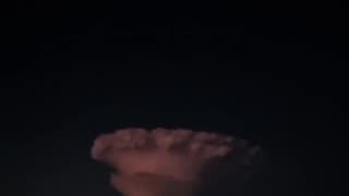 STRANGE PINK CLOUD SEEN WITH LIGHTNING AND THUNDER IN IT