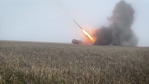 Russia Shows Its Multiple Rocket Launcher 'Hurricane' Firing At Ukrainian Positions