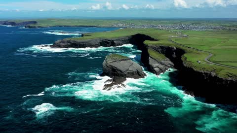 An Aerial Footage of a Landscape in Ireland