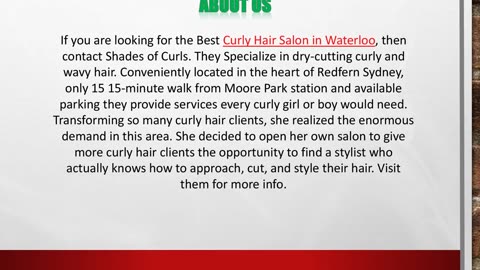 Curly Hair Salon in Waterloo