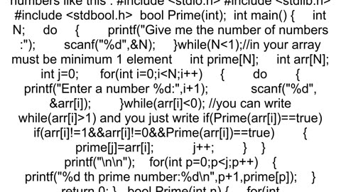 how to create an array that stores prime numbers