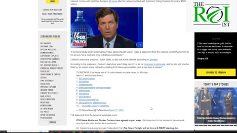 NEWS: Tucker Carlson Out at Fox