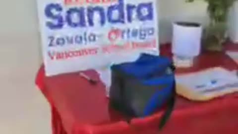 Sandra Zavala-Ortega in July Campaigning