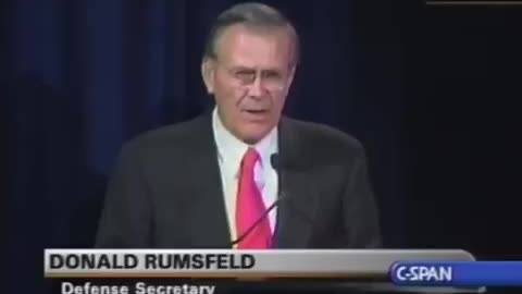 Rumsfeld Admission 9/10/2001