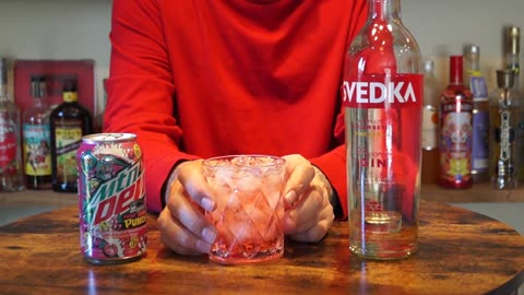Svedka Strawberry Pineapple Gin & Mtn Dew Baja Point Break Punch