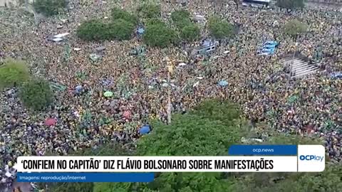 ‘Confiem no capitão’ diz Flávio Bolsonaro sobre manifestações