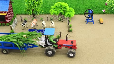 Diy mini tractor making chaff cutter machine for farm animals _ science project @sanocreator