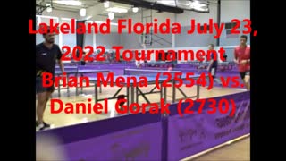 Brian Mena VS Daniel Gorak-Table Tennis Match
