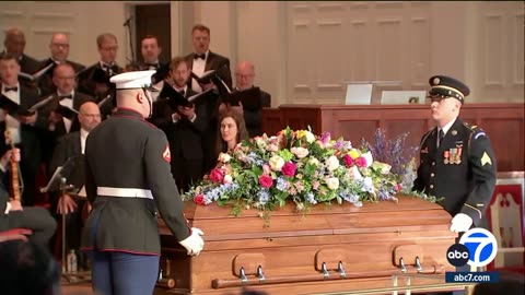 Jimmy Carter attends memorial service for wife of 77 years, Rosalynn Carter