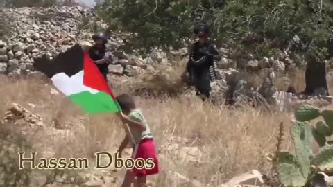 Palestinian father encourages son to throw stones and asks soldiers to shoot him.