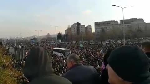 Belgrade, Serbia: vaccine passport/mandate protest Dec. 4, 2021