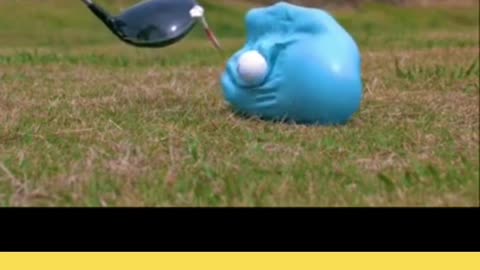 Golf Ball vs A Balloon, Super Slow Motion