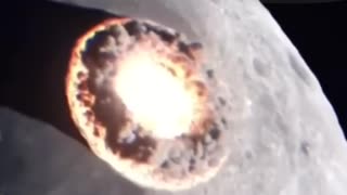 "Asteroid" hits the Moon.