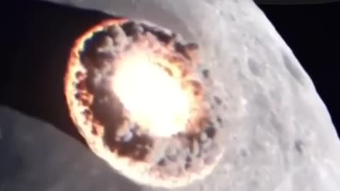 "Asteroid" hits the Moon.