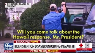 Biden on Rising Death Toll on Maui: No Comment