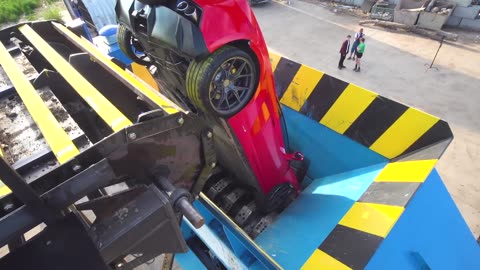 Lamborghini into car crushers
