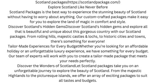 Scotland Package