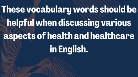 Health-vocabulary in english