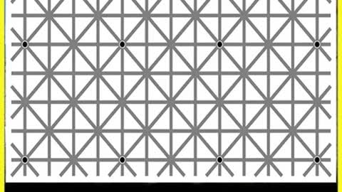 There are 12 dots in this image.your eyes won't be able to recognize them all at once.