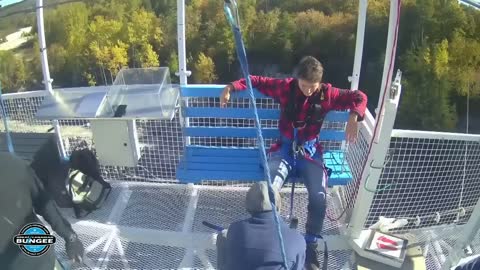 Watch the moment Justin Trudeau went bungee jumping