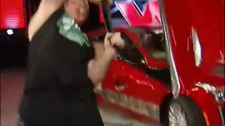 Brock Lesnar destroys a car #wwe #viral