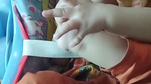 Feet in mouth By cute baby
