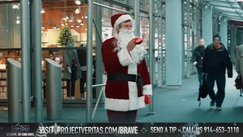 James O'Keefe Trolls the New York Times With Santa Costume and Bags of Coal