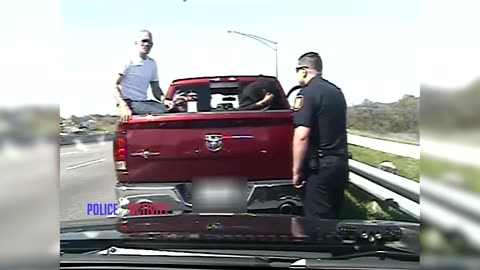 Dashcam Video Of Cop Pepper Spraying Bikers On Highway