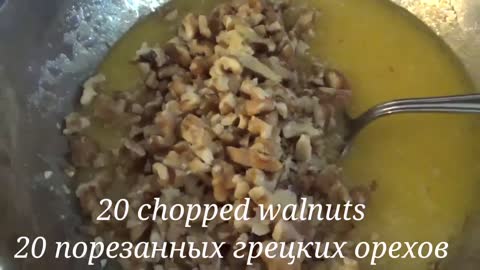 Russian cuisine: Walnut cookie cake