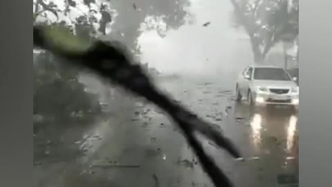 Strong winds over the Kudus area in Central Java Province, Indonesia (27/02/2023)