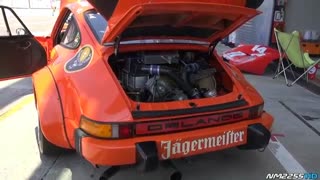 1976 Porsche 934 - Warm Up, Accelerations & HUGE Flames!!_Cut