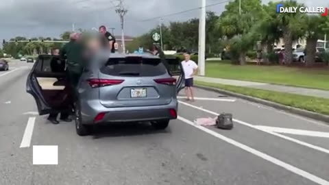 Petty Naked Woman Refuses To Come Down From This Guy's Car