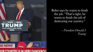 Biden wants to finish destroying our Country