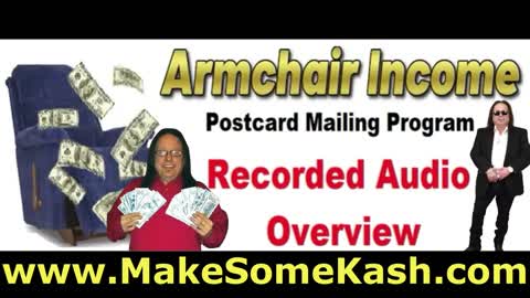 Armchair Income Business Opportunity Overview On How To Make Money From Home with Postcard Mailing