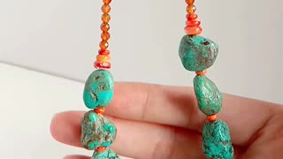 Turquoise orange spiny oyster faceted Amazonite Green Ghost phantom quartz white mop jewelry 04