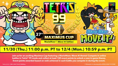 Tetris 99 - Official 37th Maximus Cup Gameplay Trailer