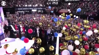Trump joined by family onstage for balloon drop to wrap up RNC| Nation Now ✅